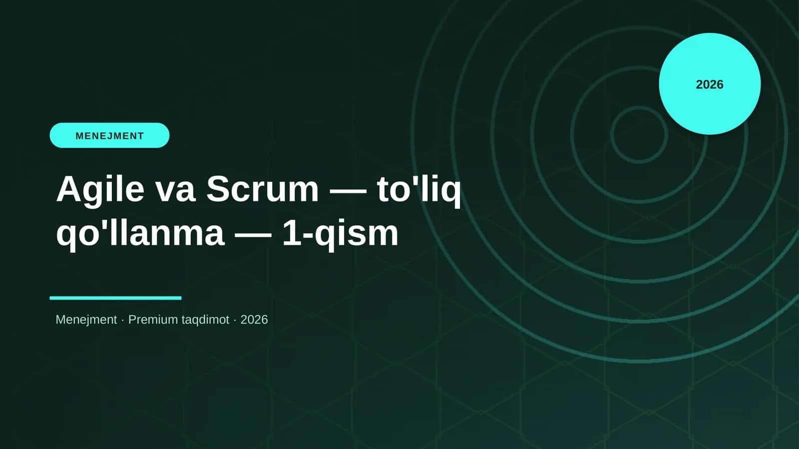 Agile va Scrum — to'liq qo'llanma — 1-qism 1