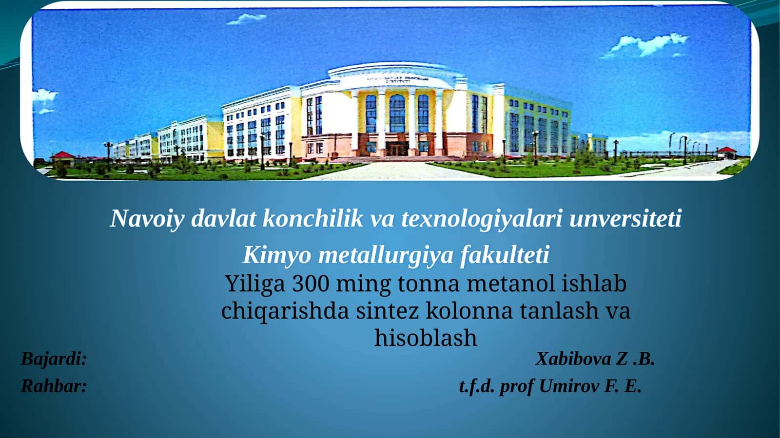 Kimyo metallurgiyafakulteti 1