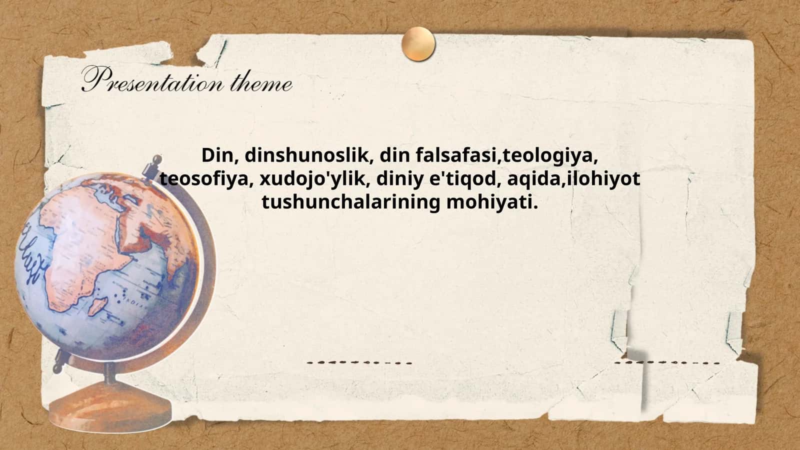 Din, dinshunoslik, din falsafasi,teologiya, teosofiya, xudojo'ylik, diniy e'tiqod, aqida,ilohiyot tushunchalarining mohiyati 1