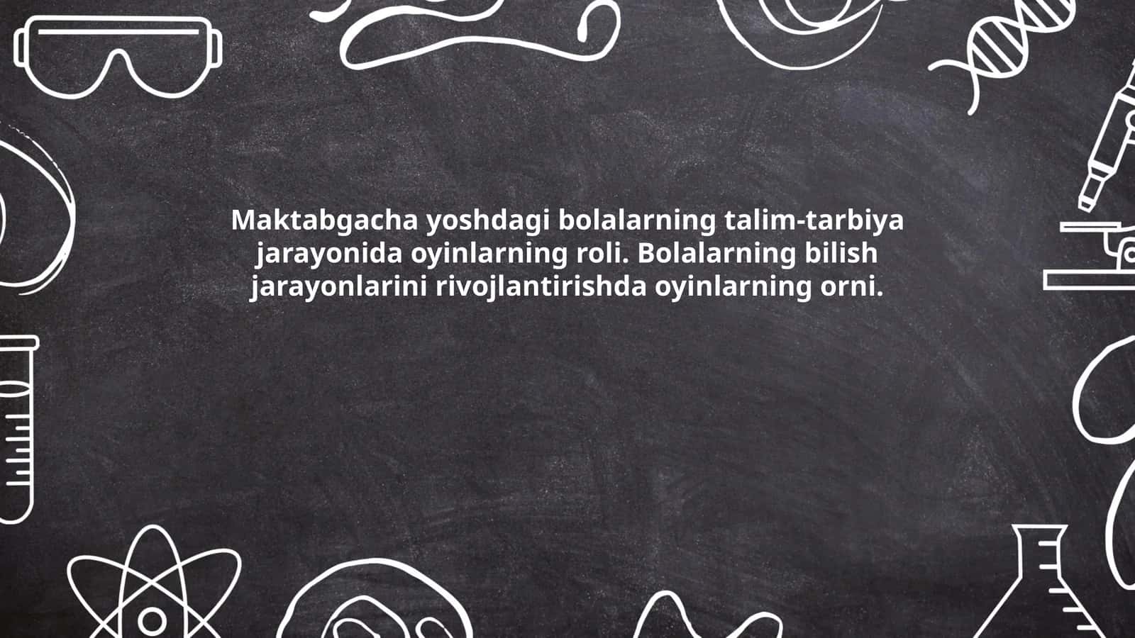 Maktabgacha yoshdagi bolalarning talim-tarbiya jarayonida oyinlarning roli. Bolalarning bilish jarayonlarini rivojlantirishda oyinlarning orni 1
