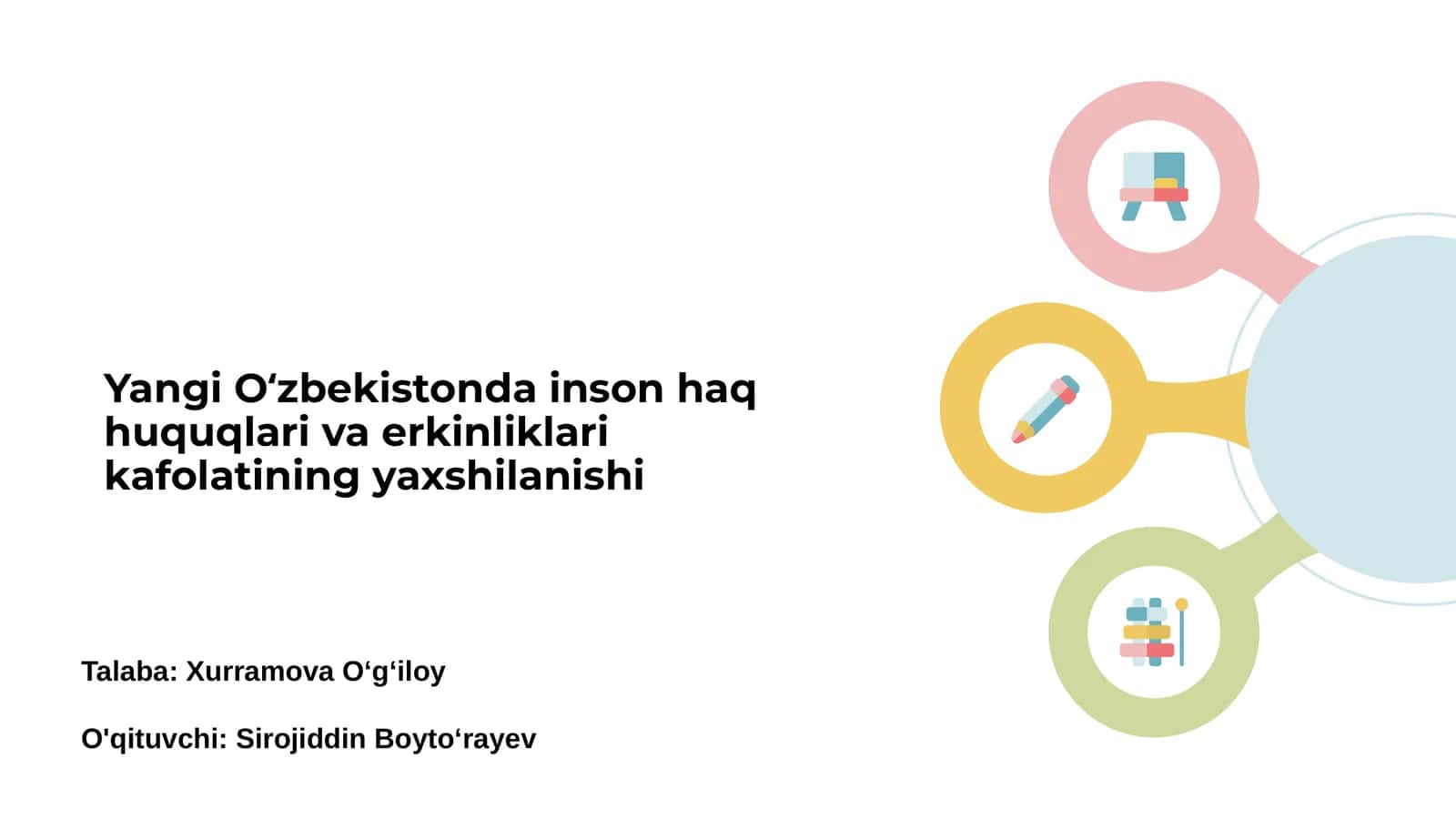 Yangi Oʻzbekistonda inson haq huquqlari va erkinliklari kafolatining yaxshilanishi 1
