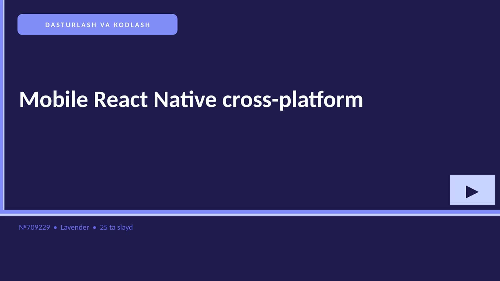 Mobile React Native cross-platform 1