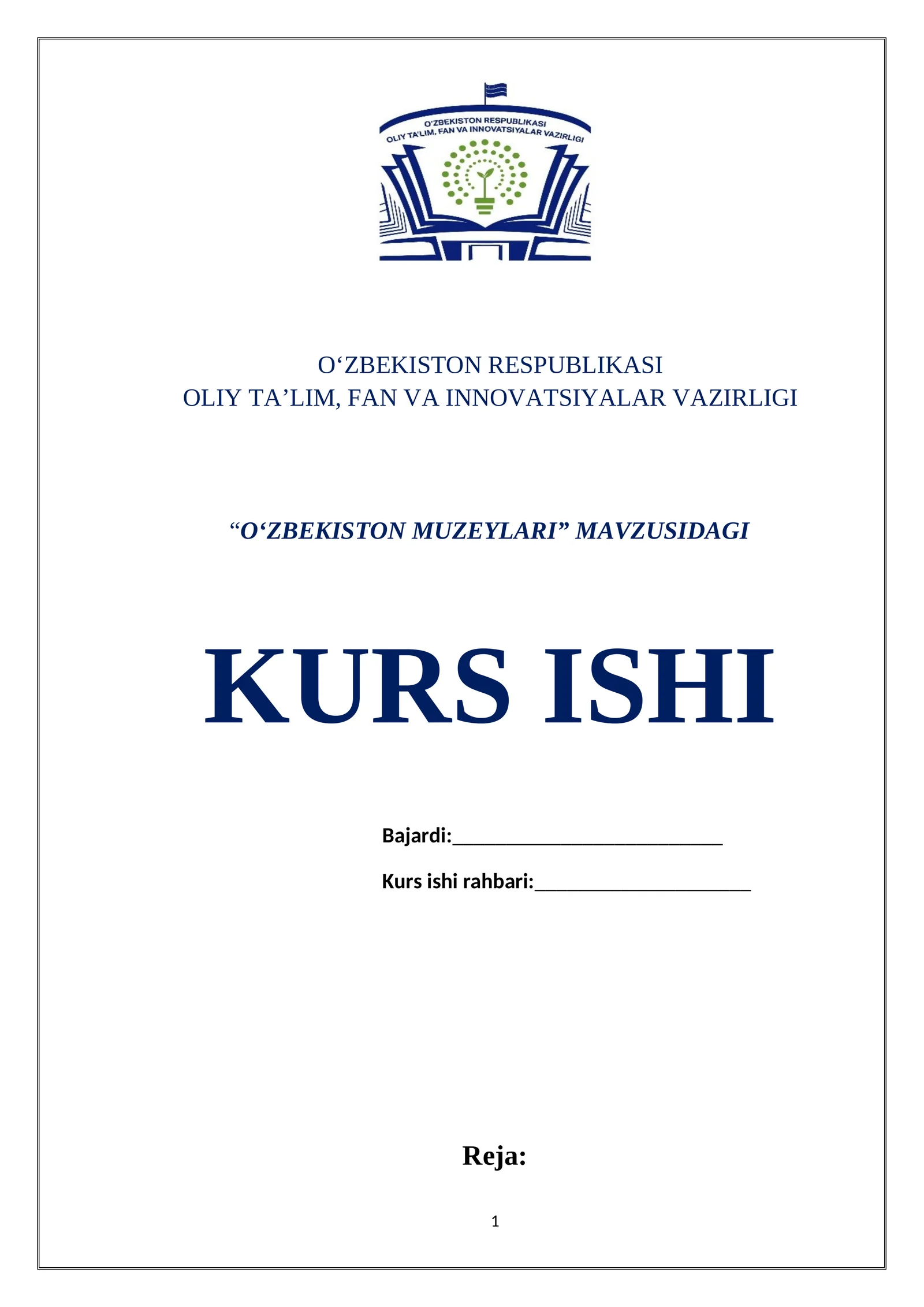O‘ZBEKISTON MUZEYLARI 1