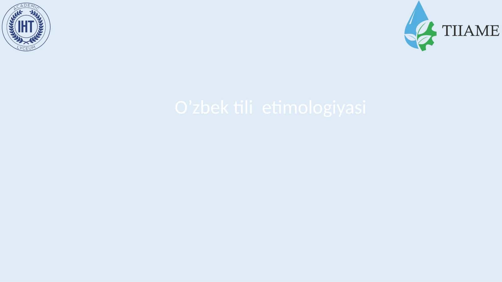 O’zbek tili etimologiyasi 1