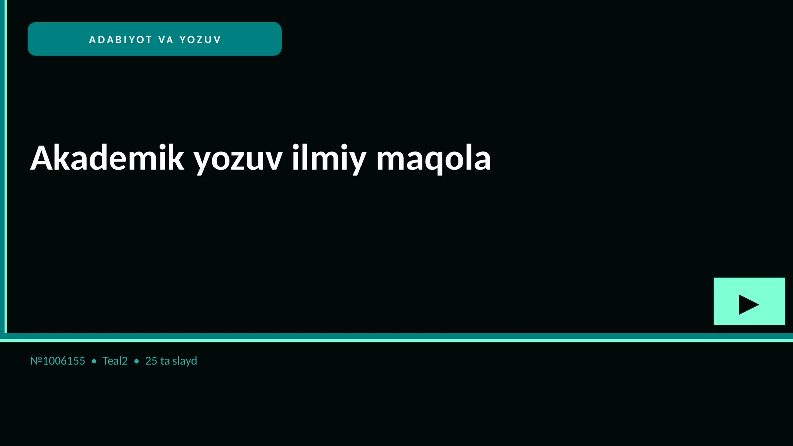 ADABIYOT VA YOZUV 1