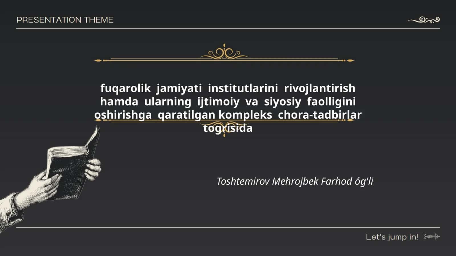 fuqarolik jamiyati institutlarini rivojlantirish hamda ularning ijtimoiy va siyosiy faolligini oshirishga qaratilgan kompleks chora-tadbirlar togrisida 1
