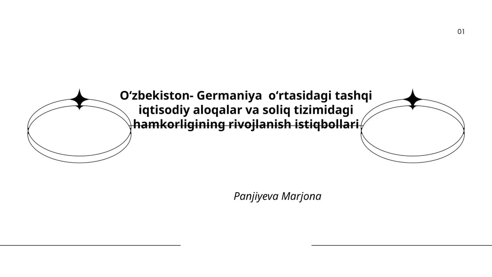 Oʻzbekiston- Germaniya oʻrtasidagi tashqi iqtisodiy aloqalar va soliq tizimidagi hamkorligining rivojlanish istiqbollari 1