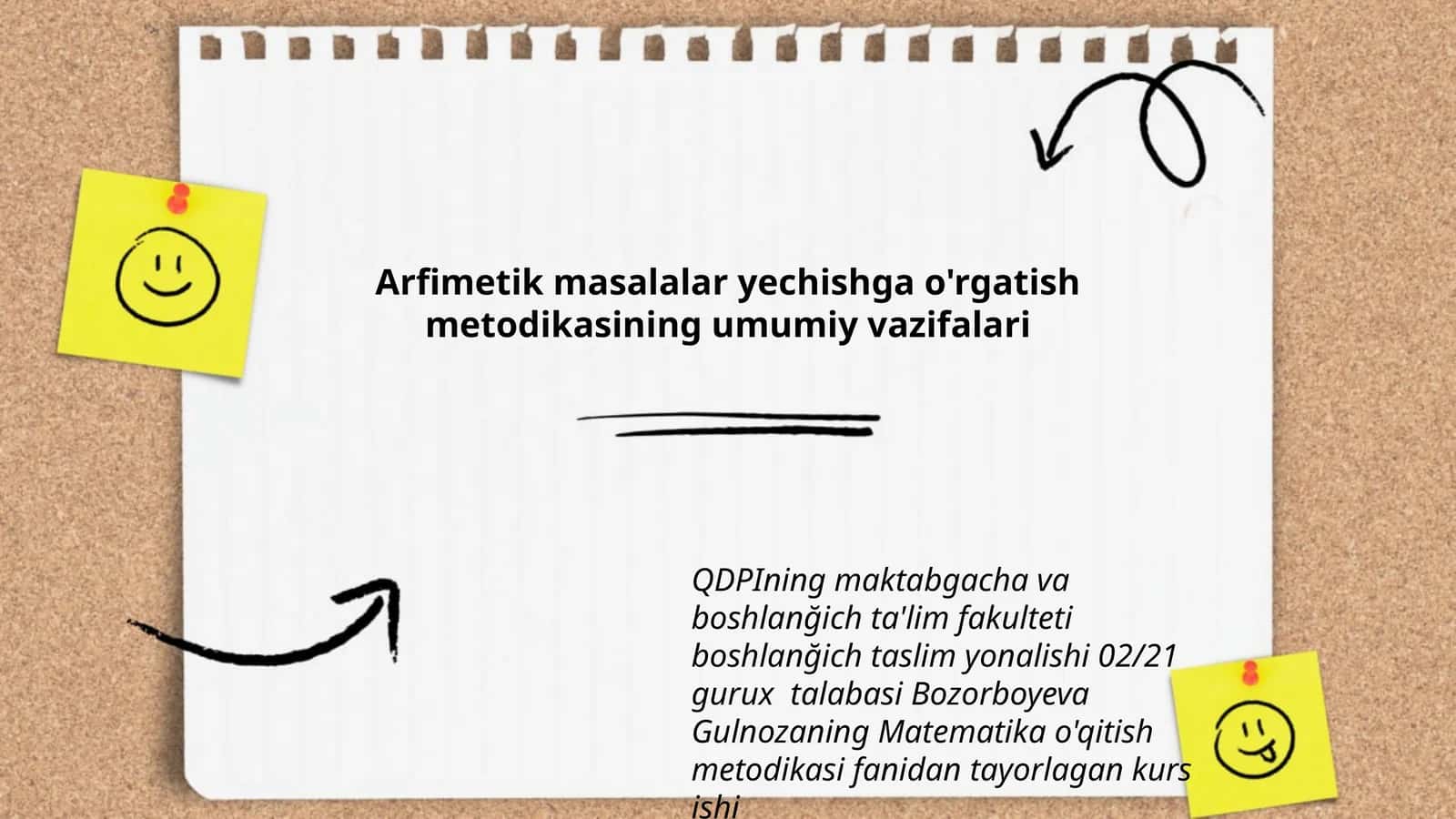 Arifmetik masalalar yechishga o'rgatish metodikasi 1