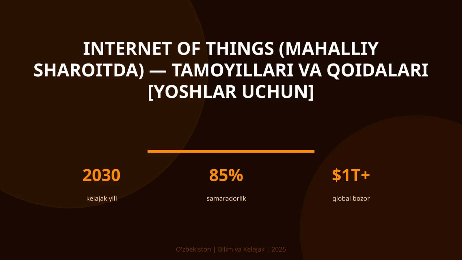 INTERNET OF THINGS (MAHALLIY SHAROITDA) — TAMOYILLARI VA QOIDALARI [YOSHLAR UCHUN] 1