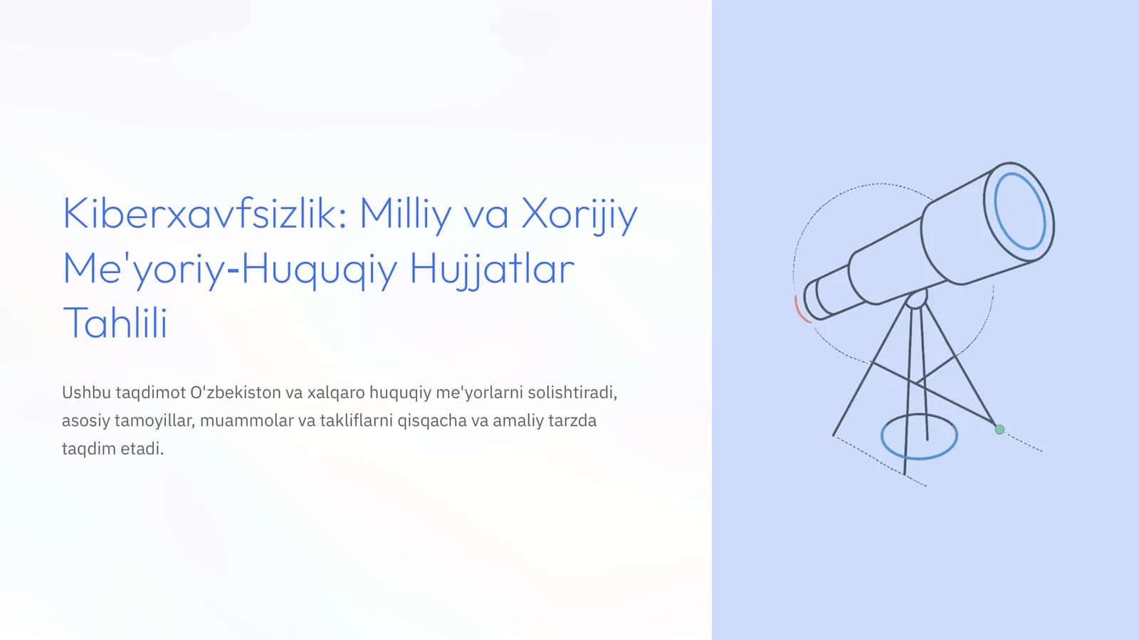Kiberxavfsizlik: Milliy va Xorijiy Me'yoriy‑Huquqiy Hujjatlar Tahlili 1