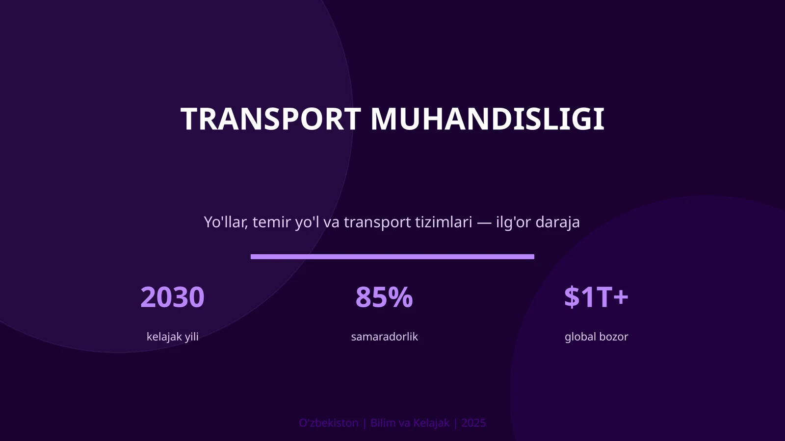 Transport muhandisligi 1
