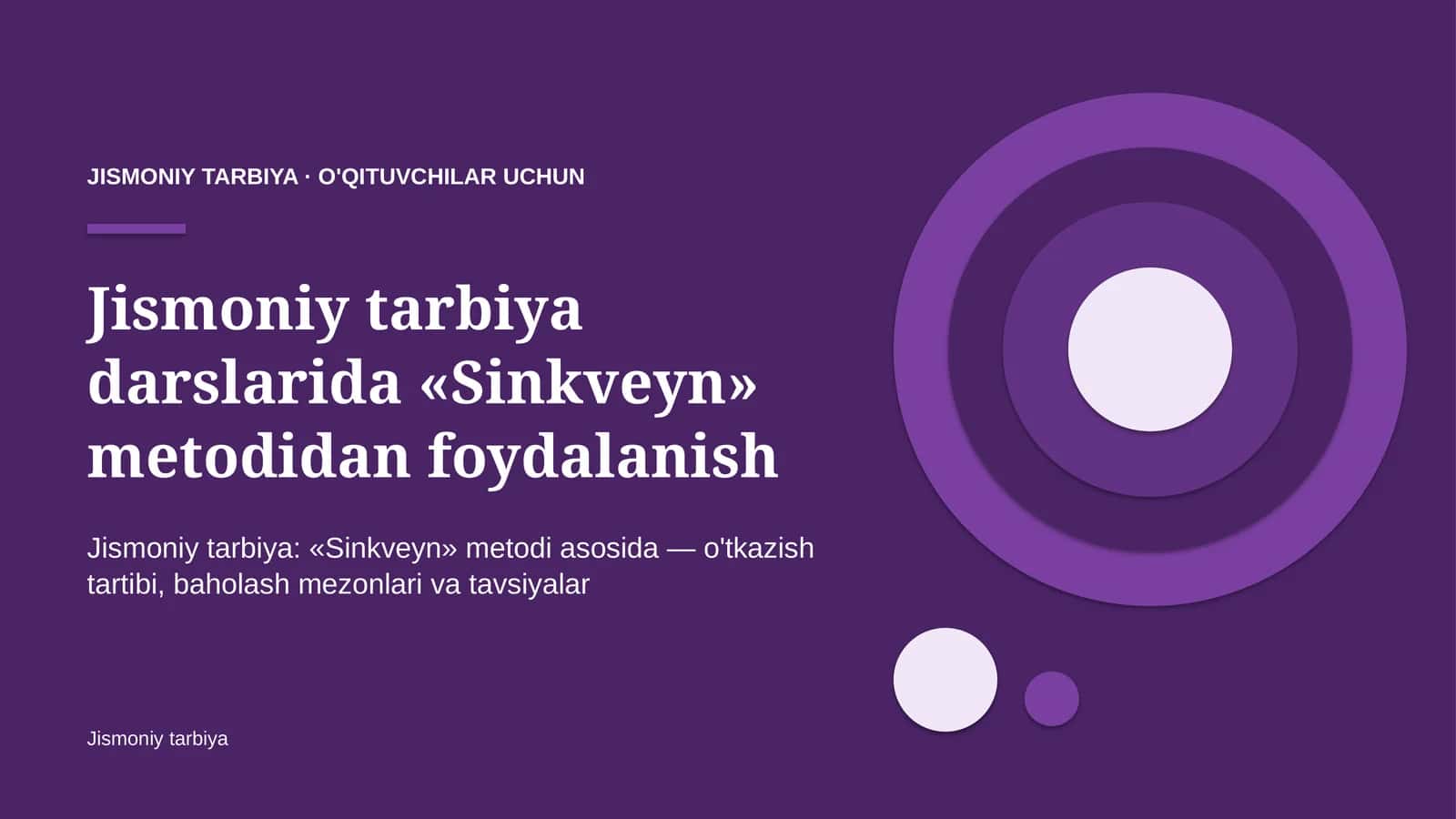 jismoniy tarbiya darslarida sinkveyn metodidan foydalanish 3203 1