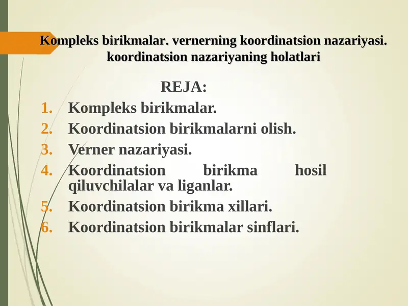 Kompleks birikmalar 1