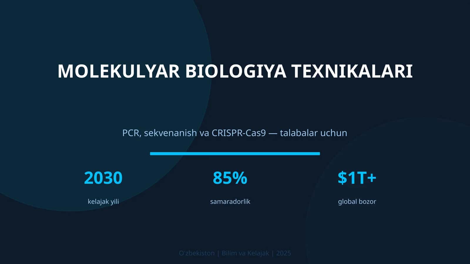 MOLEKULYAR BIOLOGIYA TEXNIKALARI 1