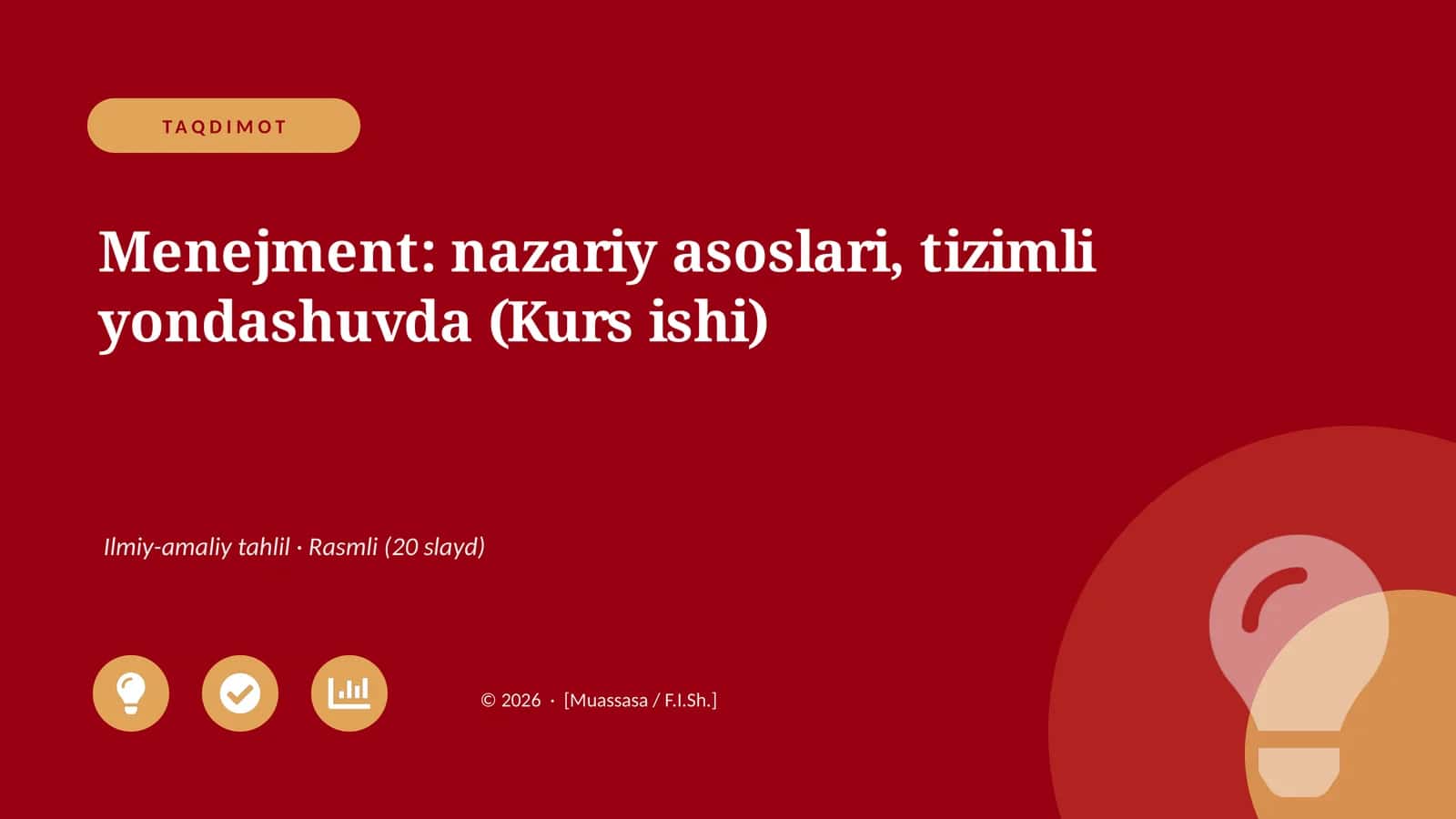Menejment: nazariy asoslari, tizimli yondashuvda (Kurs ishi) 1