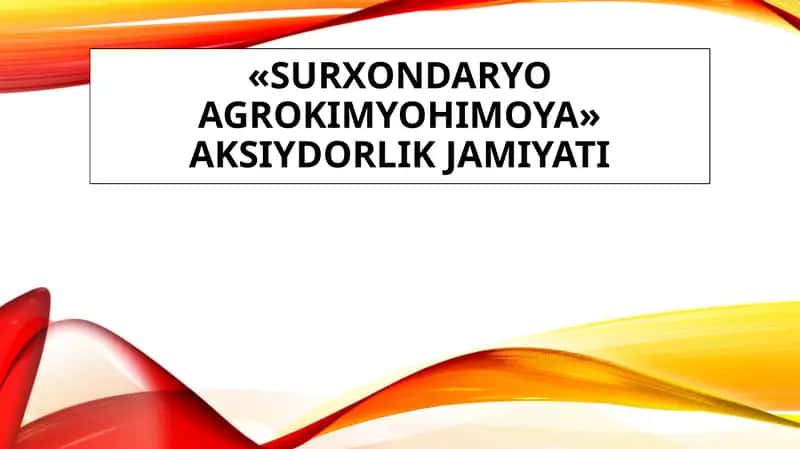 Surxondaryo Agrokimyohimoya Aksiyadorlik Jamiyati 1