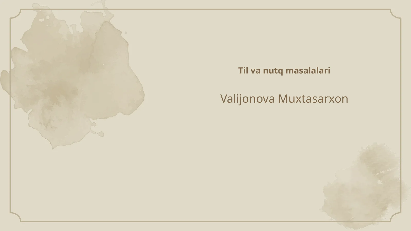 Til va nutq masalalari 1
