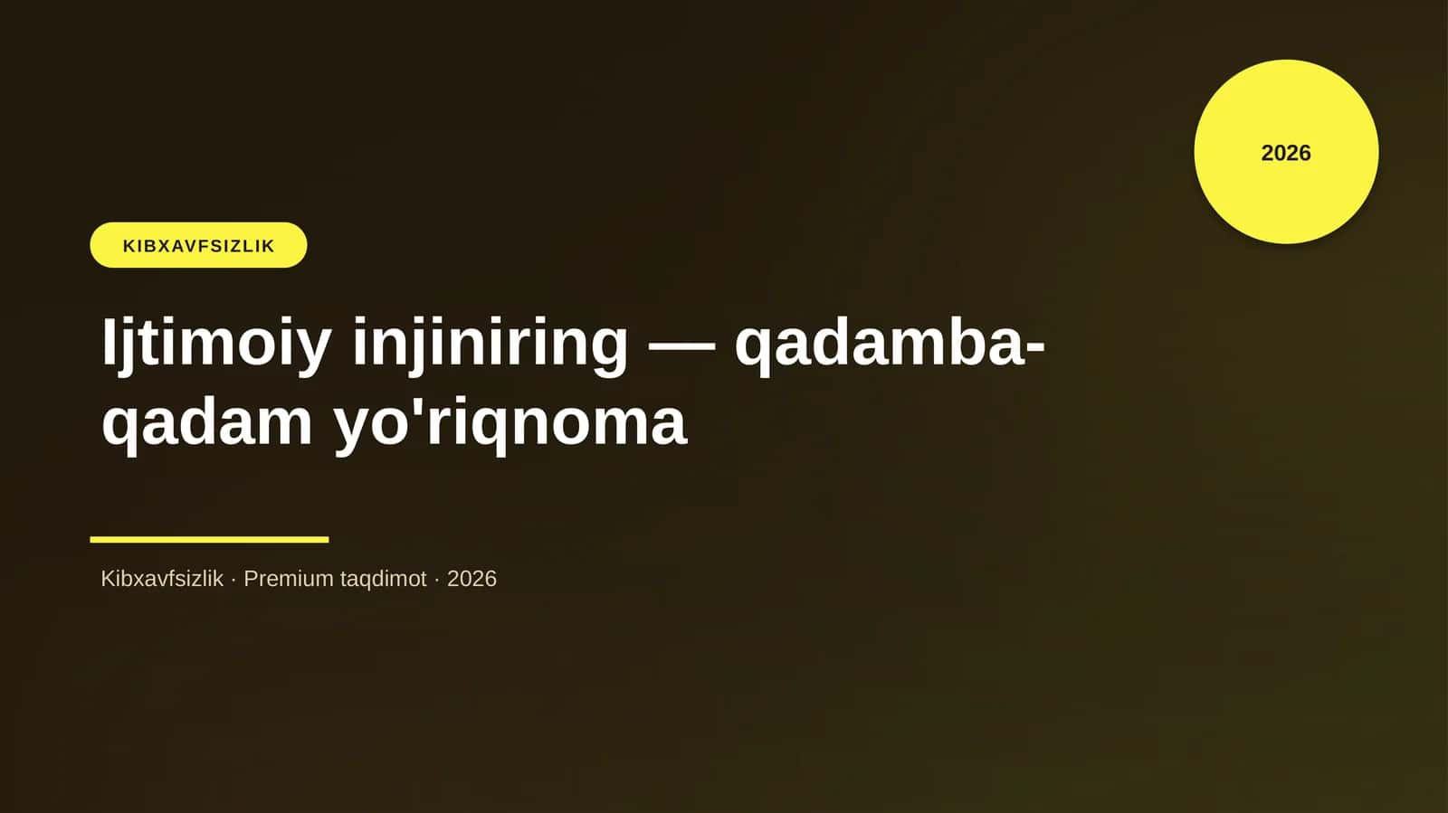 Ijtimoiy injiniring — qadamba-qadam yo'riqnoma 1