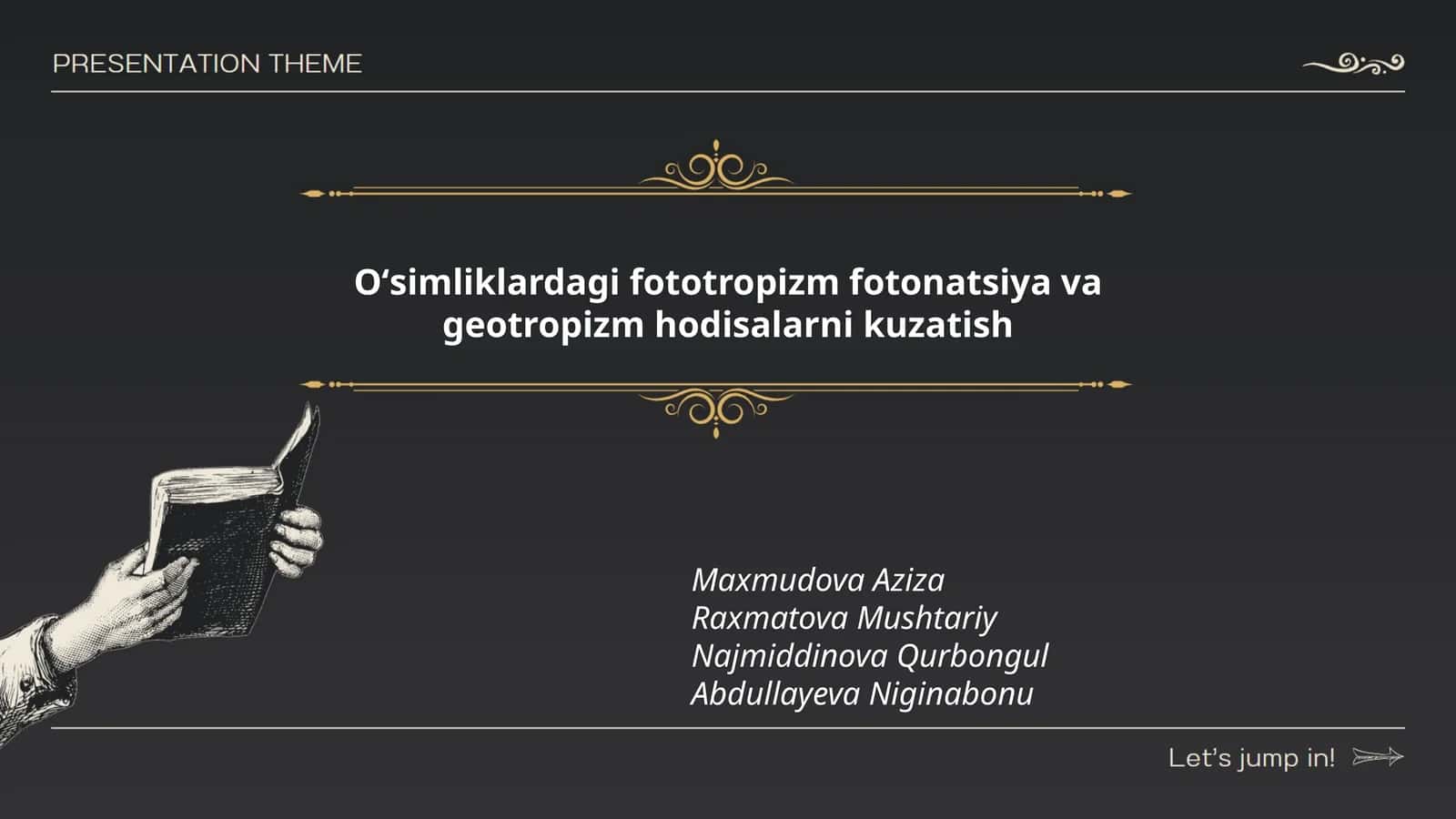 Oʻsimliklardagi fototropizm fotonatsiya va geotropizm hodisalarni kuzatish 1