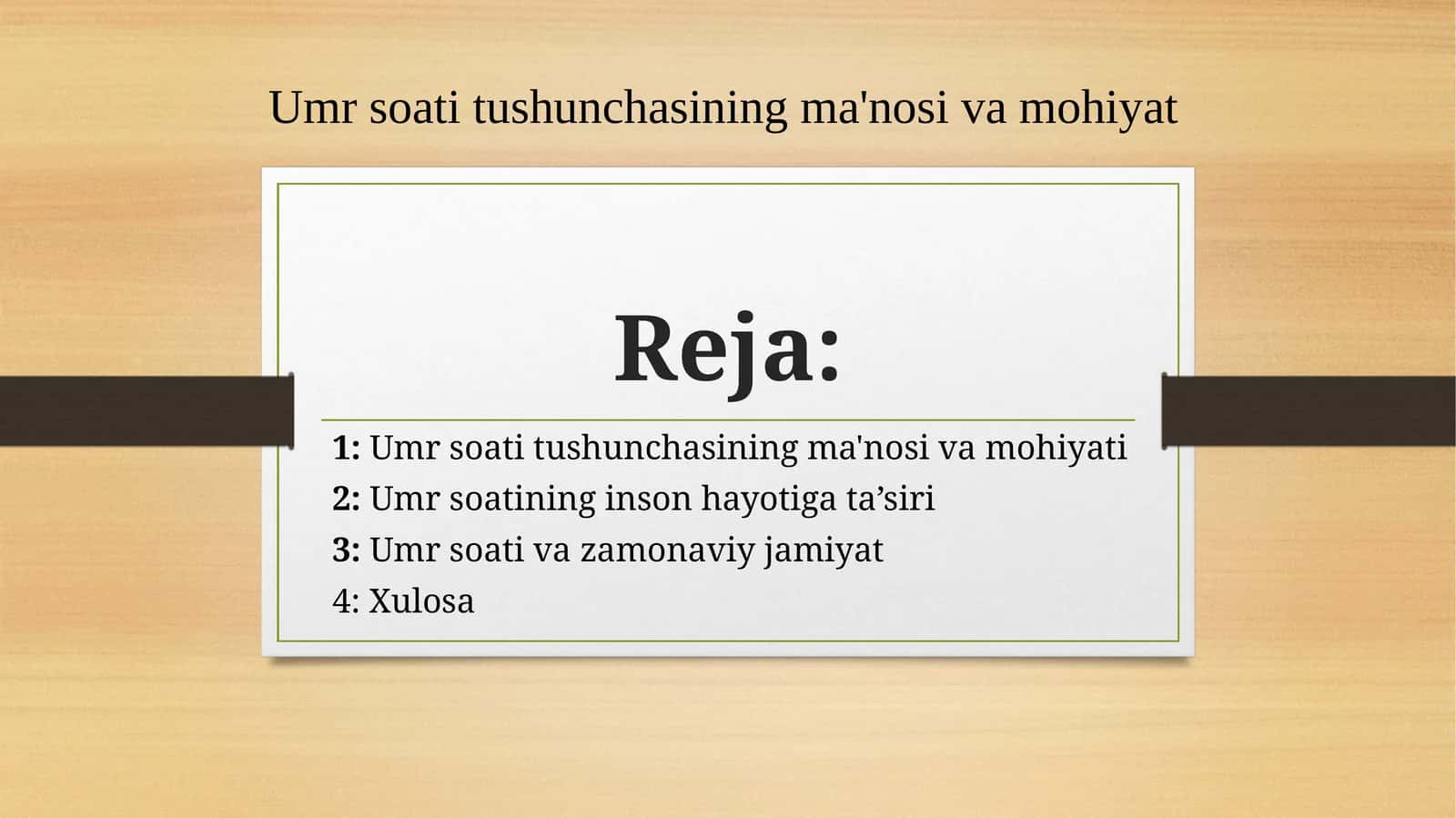 Umr soati tushunchasining ma'nosi va mohiyat 1