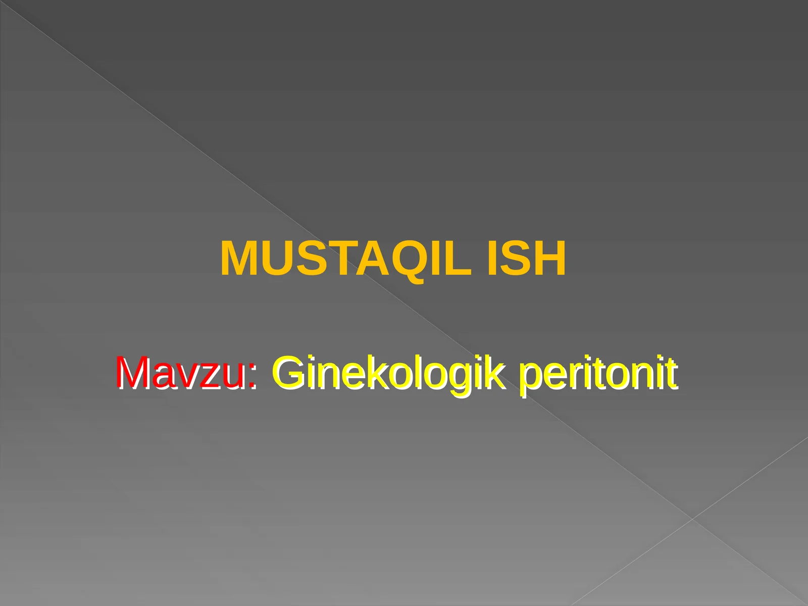 Ginekologik peritonit 1