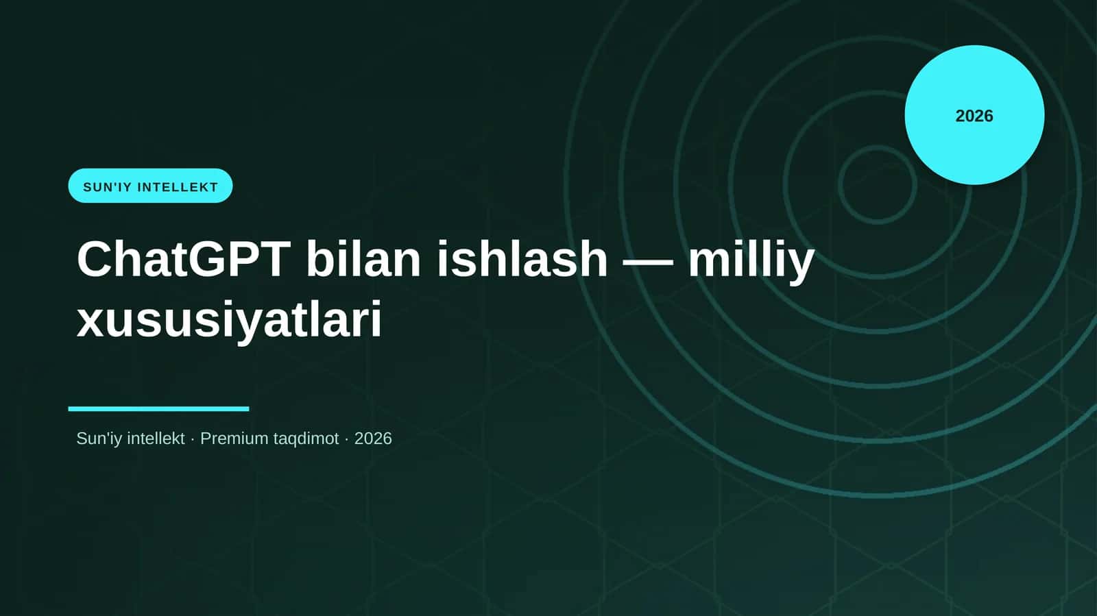 ChatGPT bilan ishlash — milliy xususiyatlari 1