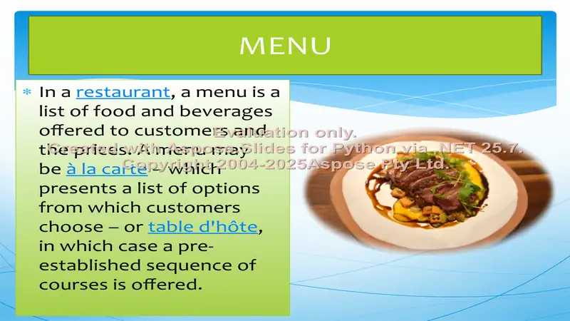 Menu 1