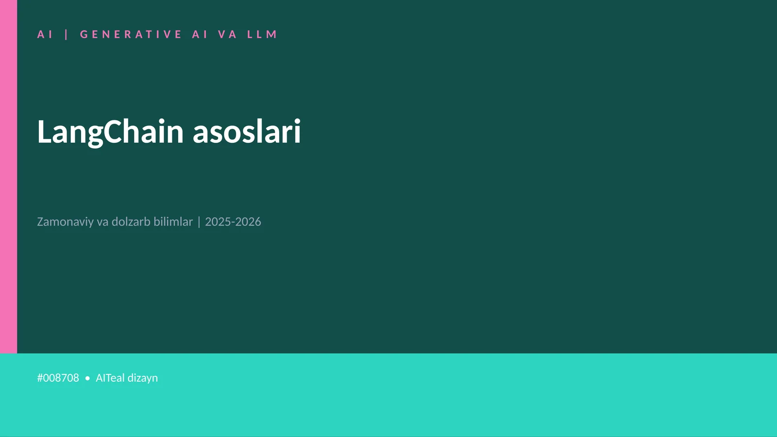 AI | GENERATIVE AI VA LLM 1