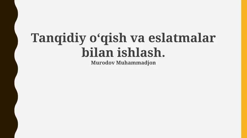 Ma'lumotlarni Tahlil qilish va Xulosa Chiqarish 1