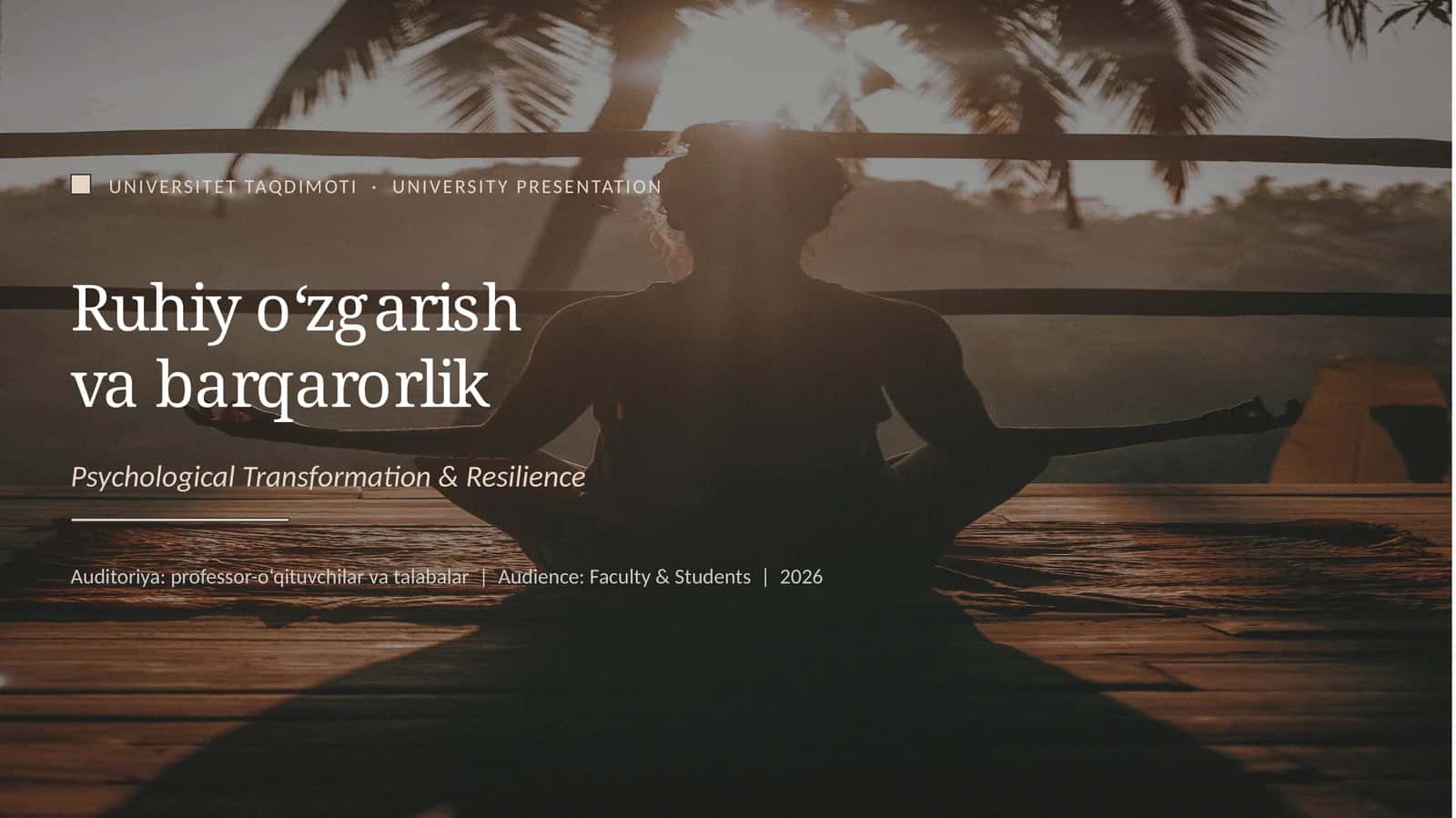 Ruhiy o‘zgarish va barqarorlik 1