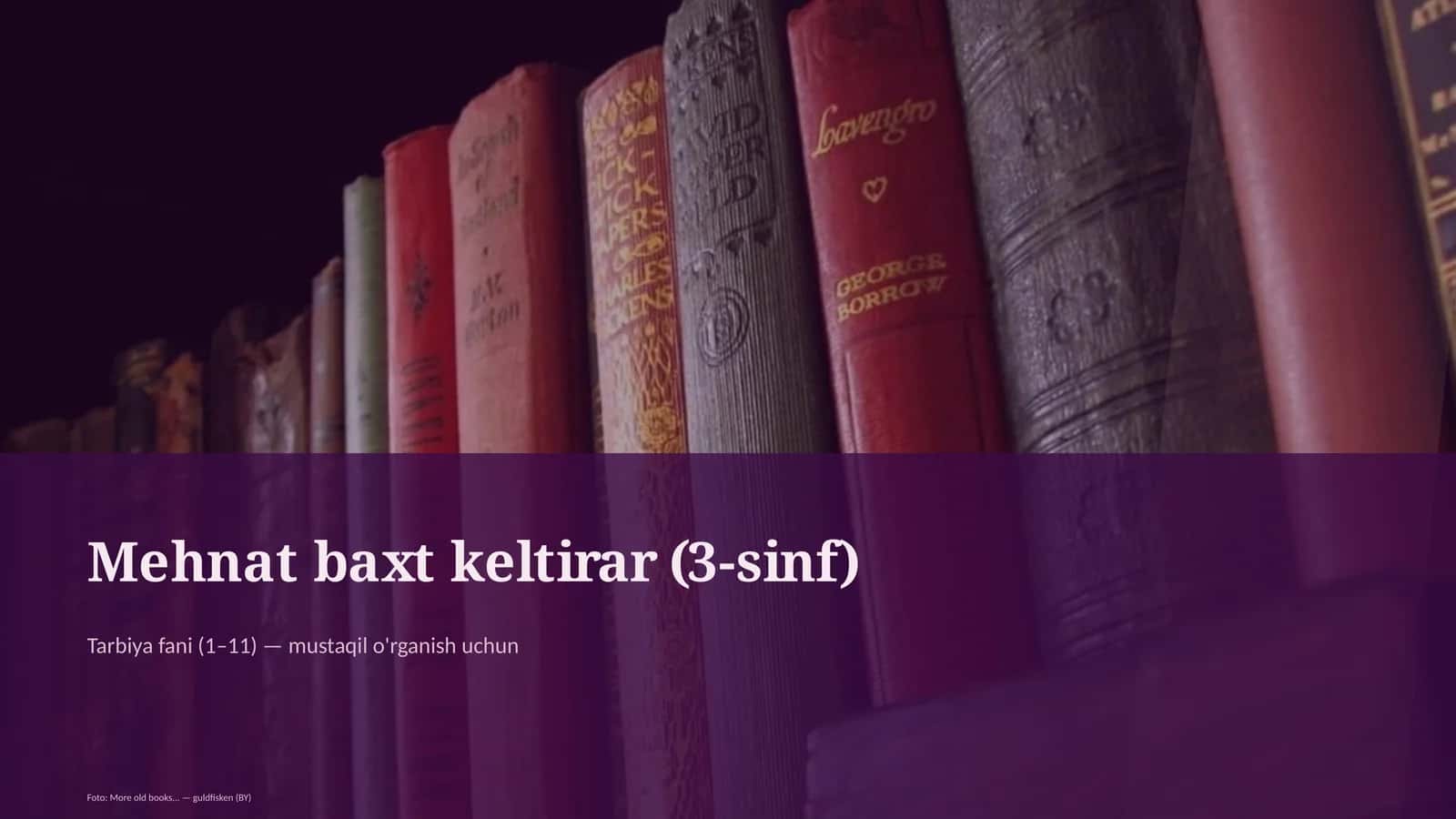 Mehnat baxt keltirar (3-sinf) 1