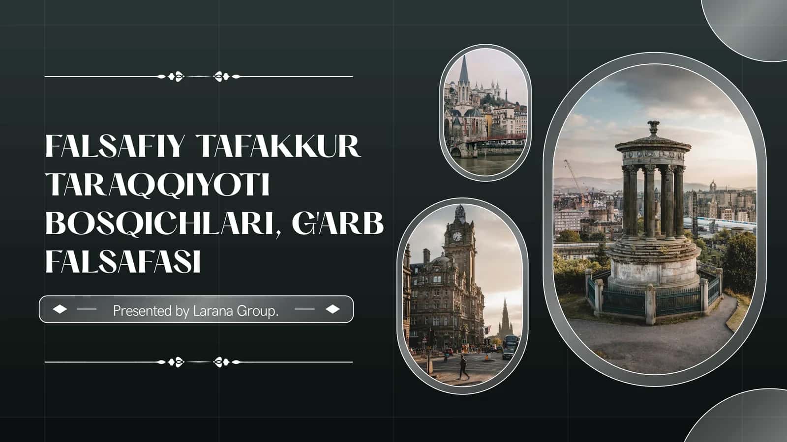 FALSAFIY TAFAKKUR TARAQQIYOTI BOSQICHLARI, G'ARB FALSAFASI 1