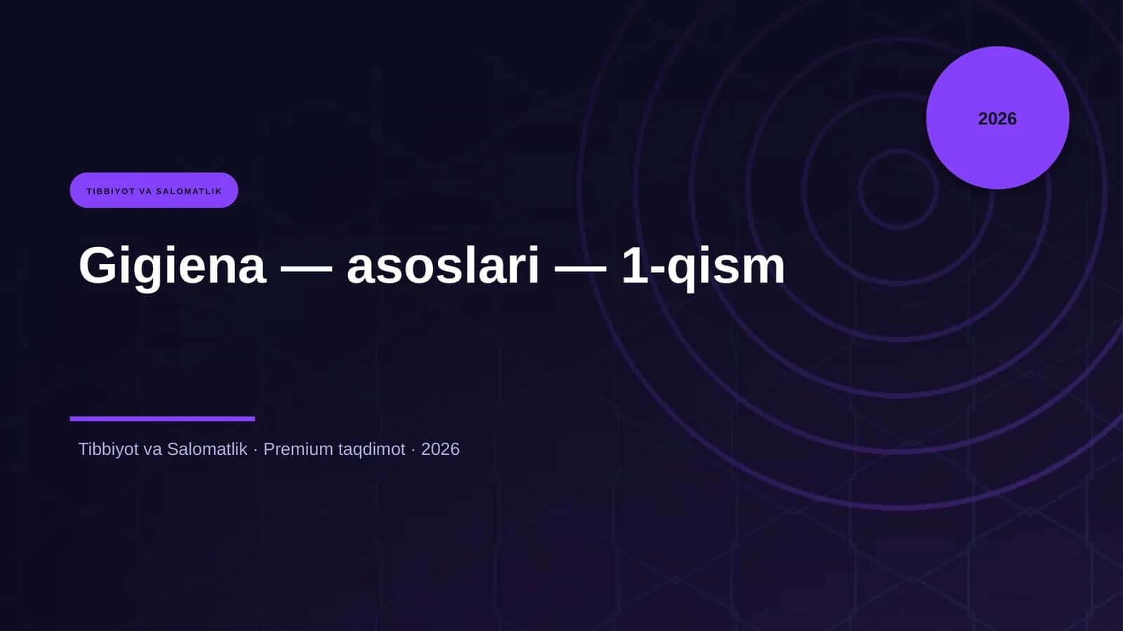 Gigiena — asoslari — 1-qism 1