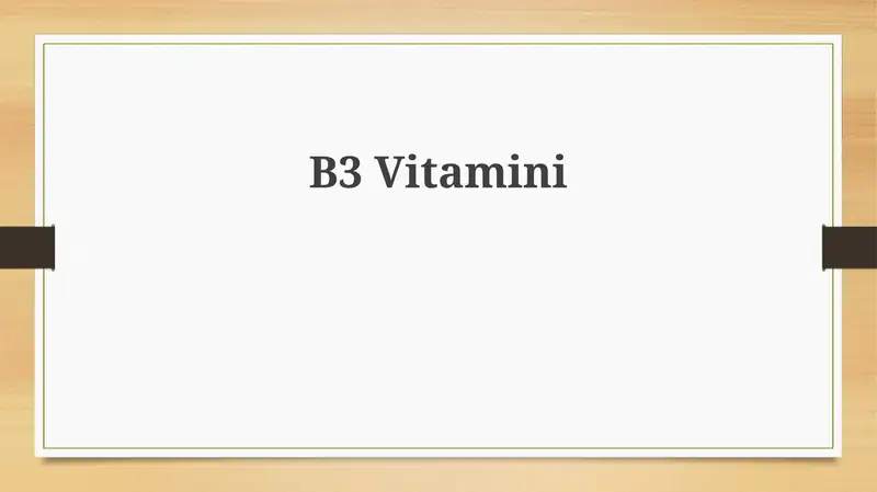 B3 Vitamini 1