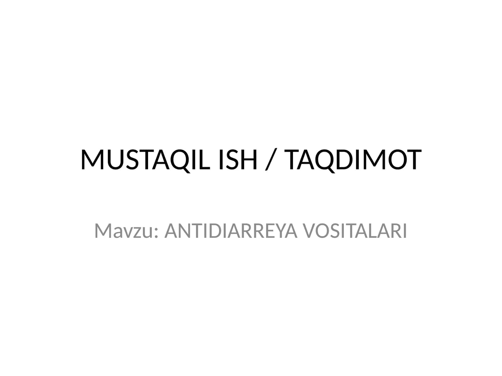ANTIDIARREYA VOSITALARI 1