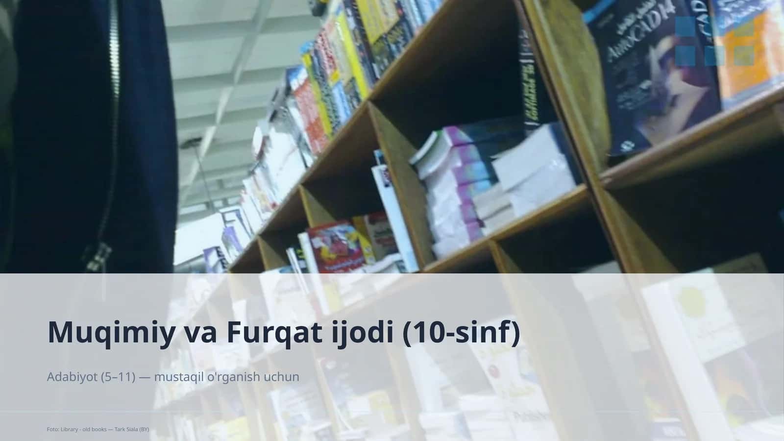 Muqimiy va Furqat ijodi (10-sinf) 1