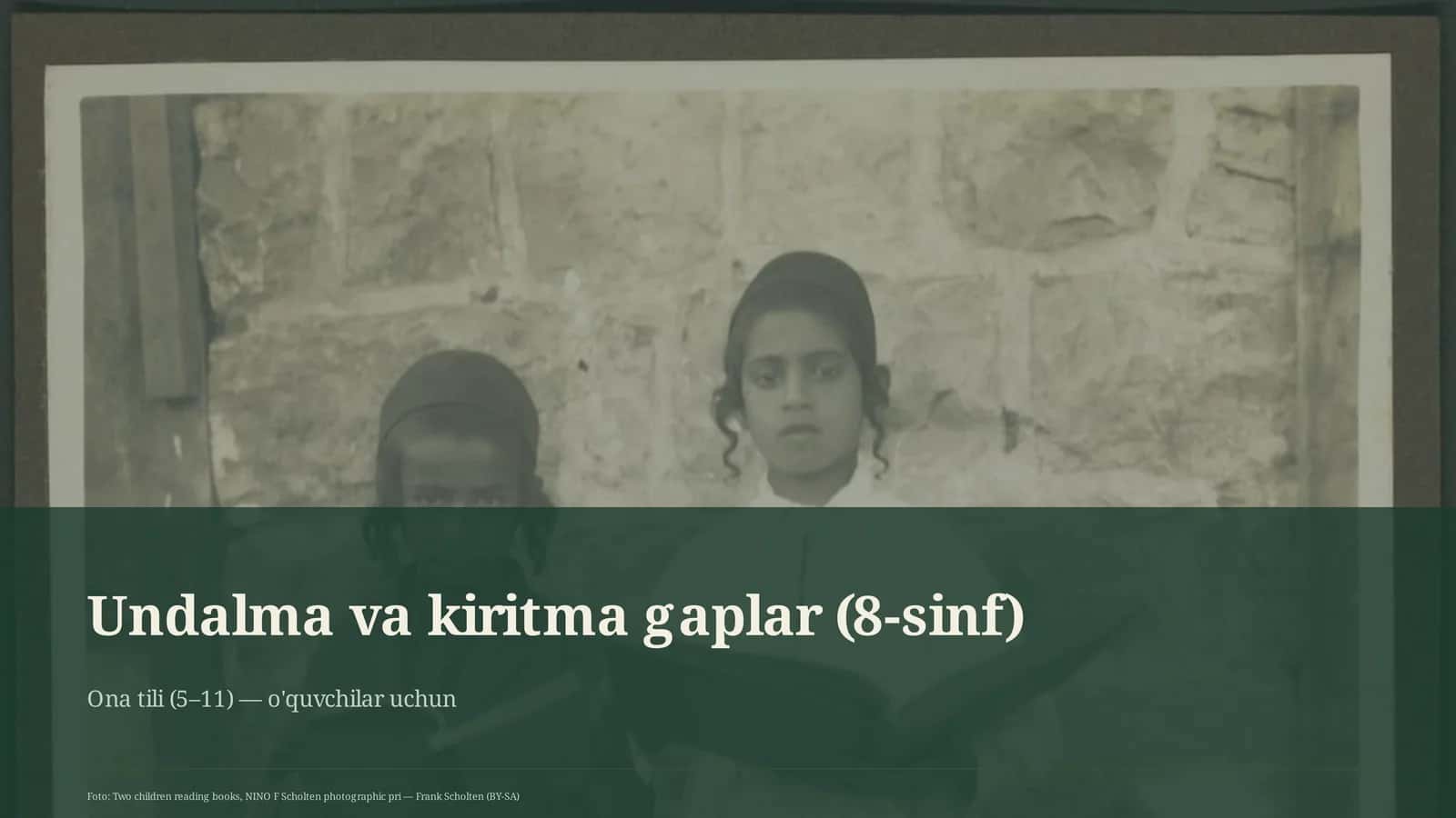 Undalma va kiritma gaplar (8-sinf) 1