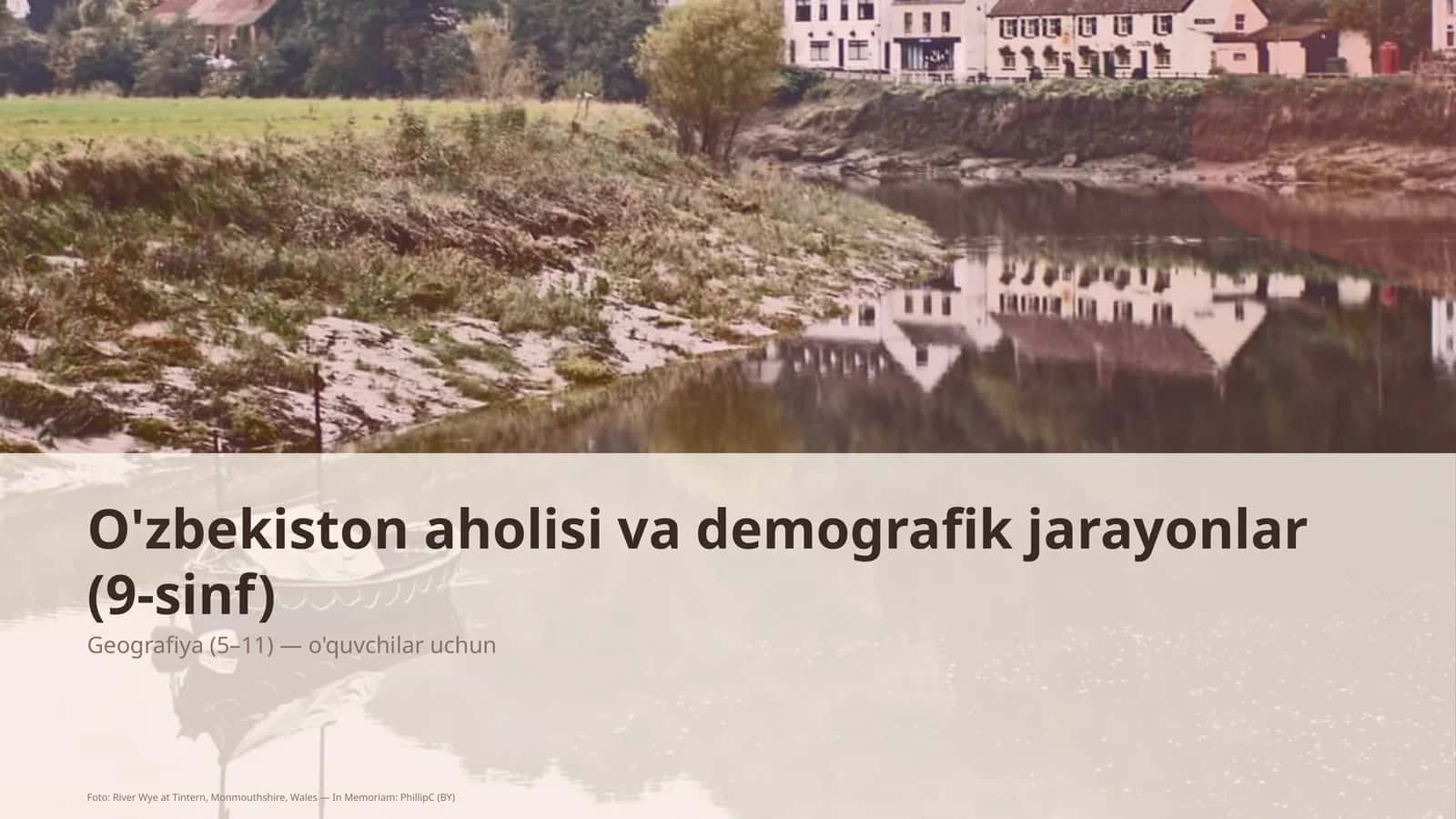 O'zbekiston aholisi va demografik jarayonlar (9-sinf) 1