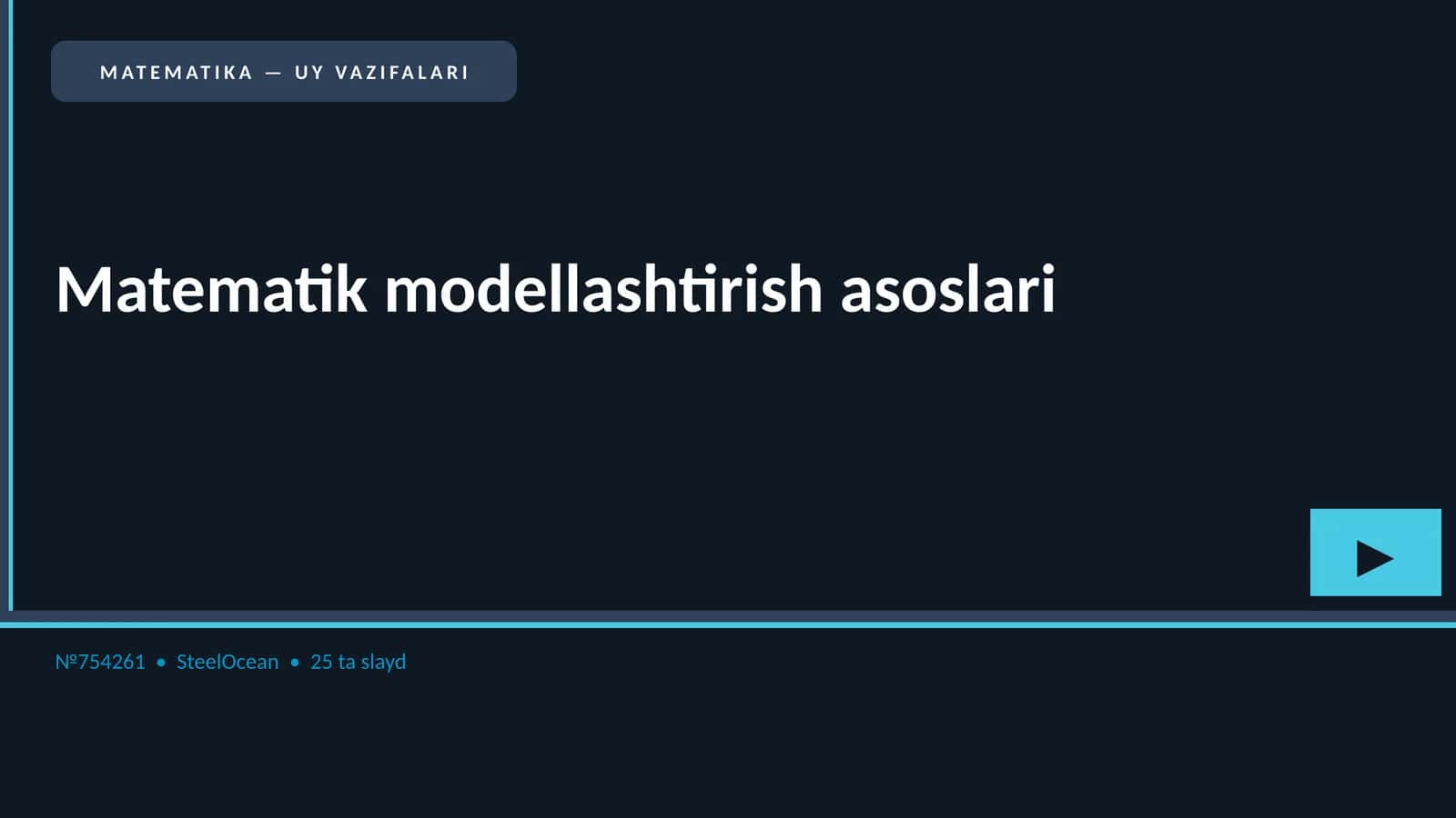 Matematika — Uy vazifalari 1