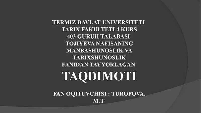 TARIXDAVLAT UNIVERSITETI 1