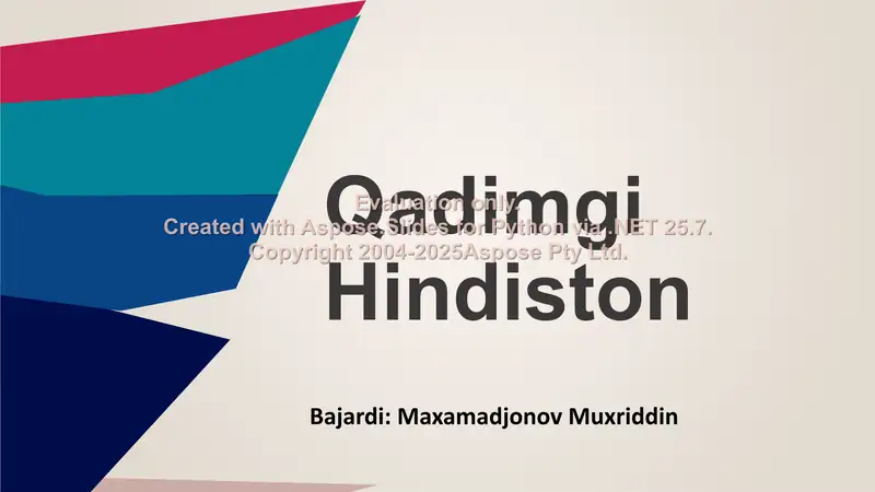 Qadimgi Hindiston 1