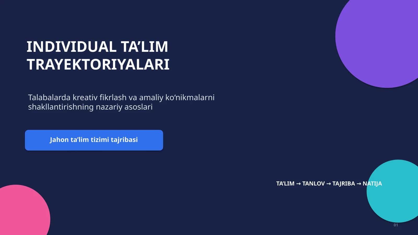 INDIVIDUAL TA’LIM TRAYEKTORIYALARI 1