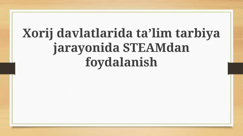 STEAM Ta'limi 1