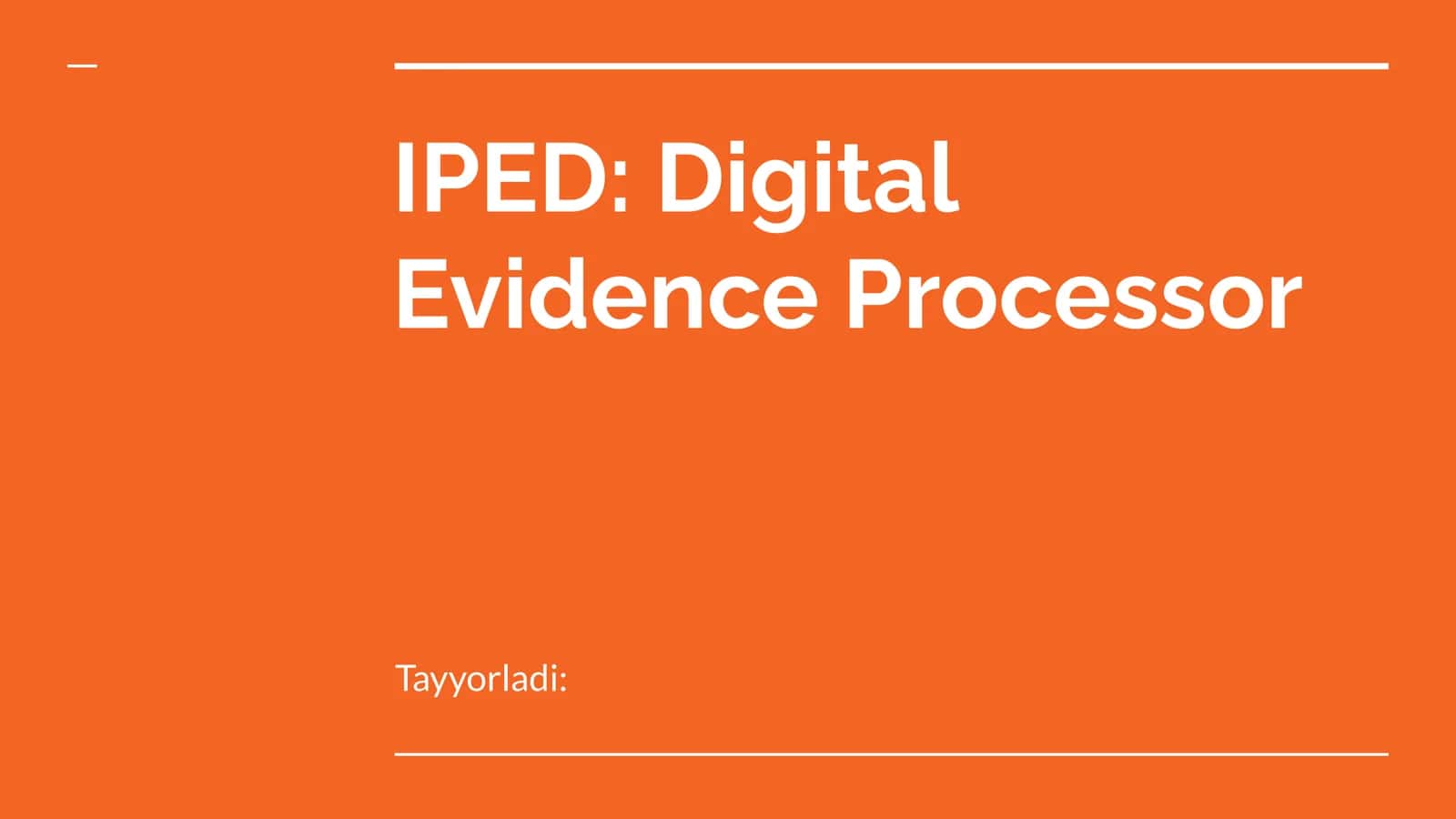 IPED: Digital Evidence Processor 1