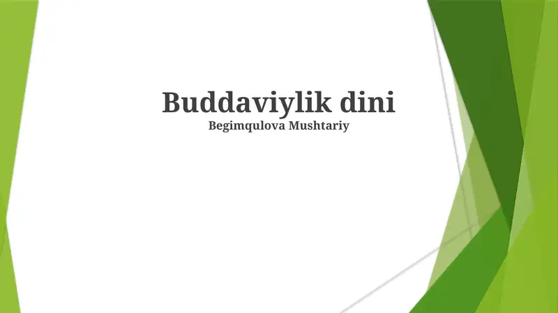 Buddaviylik dini 1
