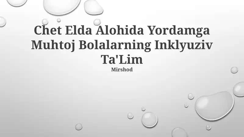 Inklyuziv Ta'lim 1