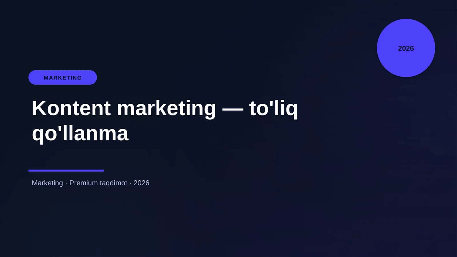 Kontent marketing — to'liq qo'llanma 1
