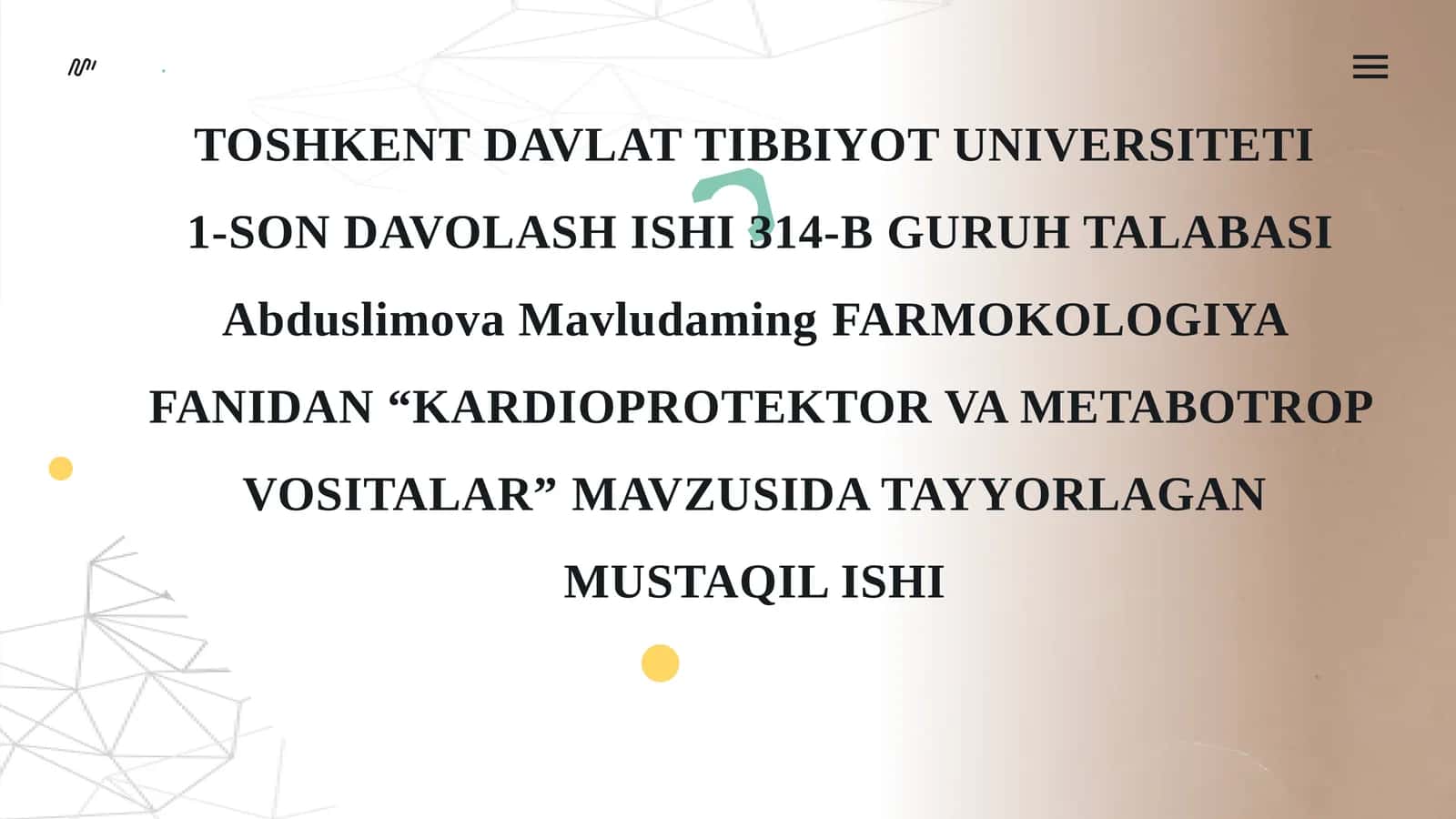 KARDIOPROTEKTOR VA METABOTROP VOSITALAR 1