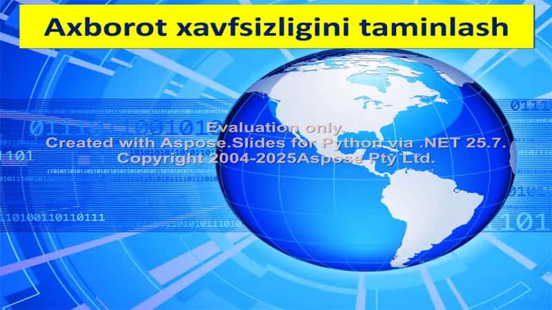 Axborot xavfsizligini taminlash 1