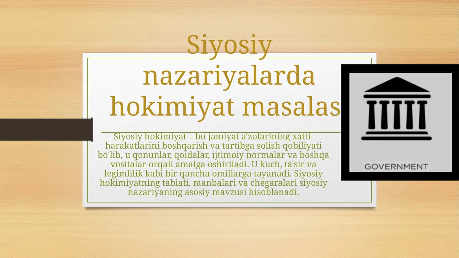 Siyosiy nazariyalarda hokimiyat masalasi 1